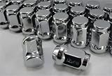 Chrome Bulge Acorn Lug Nuts 3/4 Head, 60° Set of 24 Lugs For Most Nissan Models