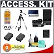 2 Replacement Sony NP-FM55 Batteries and Mini Battery Charger + Accessory Kit for Sony Alpha DSLR-A700, A700P, A350, A300, A200, A100, A100K & A100H Digital SLR Camera