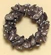 Dyed Black Mother of Pearl Napkin Rings Set / 6