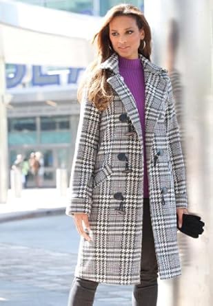 Jessica London Plus Size Wool Coat with Toggles