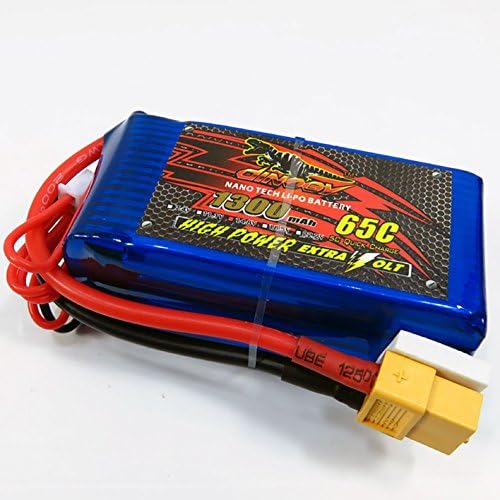 Dinogy 14.8V/4S 1300mAh 65C LiPo Battery XT60 plug strong power