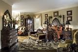 Aico Essex Manor Complete King Poster Package #2 King Bed Dresser Mirror Gentlemans Chest One Bedside Chest - N76015/25/39/100/40/50/60/70B/T-57