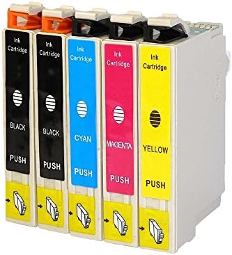 CartWarehouse Remanufactured Ink Cartridges Replacement for Epson T200XL (2x Black, 1x Cyan, 1x Magenta, 1x Yellow, 5-Pack)