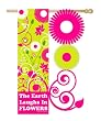 The Earth Laughs Sculpted Artistic Blend Garden Size Flag