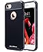 iPhone 7 Case, Moonmini 2 in 1 Hybrid Hard PC + Soft TPU Shockproof Slim Dual Layer Rugged Bumper Protective Cover for iPhone 7 - Jet Black