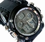 New Black Day & Date Alarm Digital Mens Sport Watch