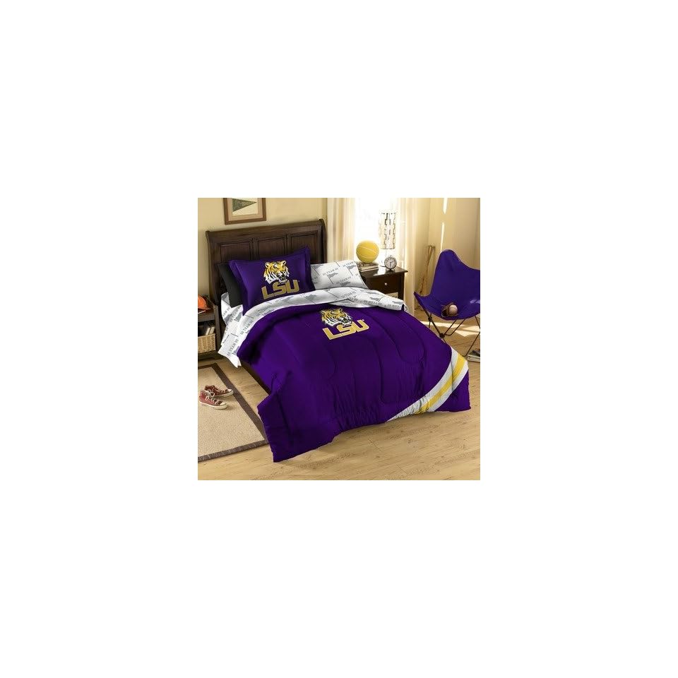 Lsu Tigers Bedding Set Reversible Comforter Sheet Set Shams