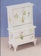 Victorian White Wire Chair with Rolled Arms Dollhouse Miniature