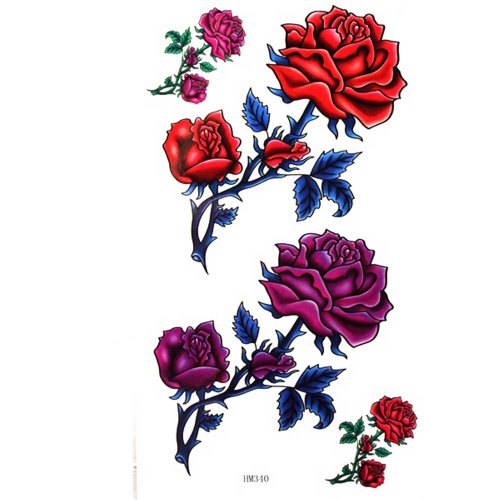 King Horse Wasserdicht Rosen Tattoo Sticker sexy Charme Preisvergleich