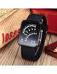 Youyoupifa Black Strap Touch Screen Circular Pattern Day Date Silicone Sport LED Wrist Watch£¨Unisex£©
