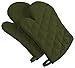 DII Basic Terry Collection 100% Cotton Quilted, Oven Mitt, Sage, 2 Piece