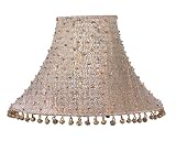 Taupe Brass Dangle Medium Lamp Shade