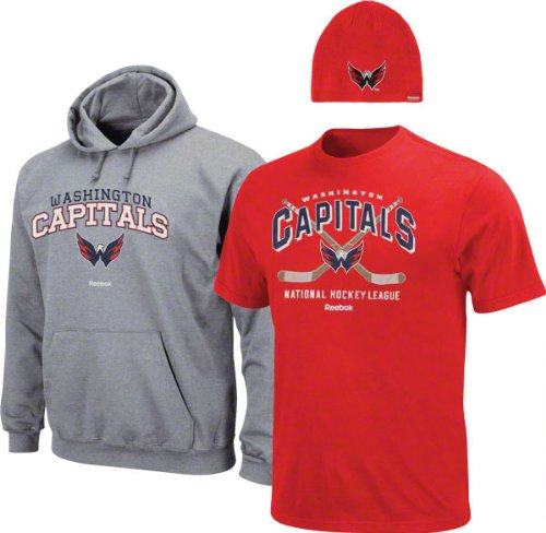 Washington Capitals Youth Hoodie, Beanie, and T-Shirt Box Set