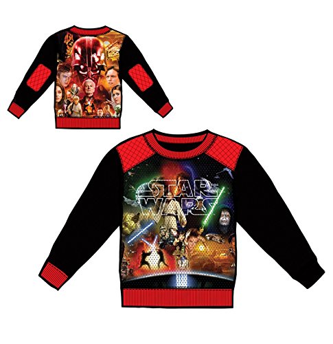 Star Wars The Big Picture Little Boys' Sublimated Mesh Crew Neck Sweatshirt