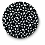 Citta Design 'Hana' Round Placemat, Ink Black, Set of Four High Grade Polymer Placemats, 13-inch Diameter