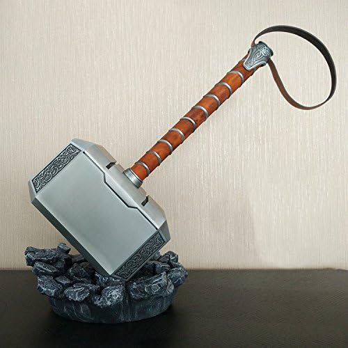 1:1 Scale Full Metal Thor Hammer Mjolnir 1/1 Replica Thor Custom Cosplay Hammer Collection Model Toy (Not Include Stand Base)