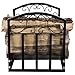 Pure Garden 50-126 Log Storage Rack-Metal Firewood Holder, Black