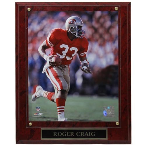 San Francisco 49ers #33 Roger Craig 10.5'' x 13'' Player Plaque