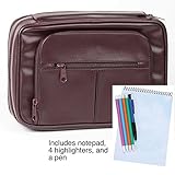 UPC 836601006048 product image for Deluxe Organizer with Study Kit Bible Cover, Burgundy, Large | upcitemdb.com