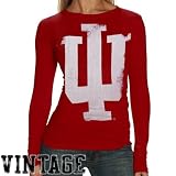 My U Indiana Hoosiers Ladies Crimson Gigantor Long Sleeve Vintage T-shirt