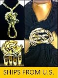 36 Inches Long 8mm Thick Flexible Bendable Stainless Steel Snake Jewelry Necklace Bracelet Bendy Scarf Holder Silver Gold Striped Finish Shape Design Twist Shape 8mm thick B36X8SG