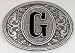 MONOGRAM LETTER "G" ENAMEL  BELT BUCKLE