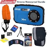 Coleman C5WP-BL Xtreme 12MP 33ft. Waterproof Digital Camera Bundle