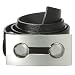 Belt with Silver Mod-Style Buckle - Black Image