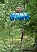 Desert Steel Blueberry Coneflower Standing Bird Feeder - (Blue - 14”W x 36”H) - Outside Garden Art Metal Birdfeeder with Stand