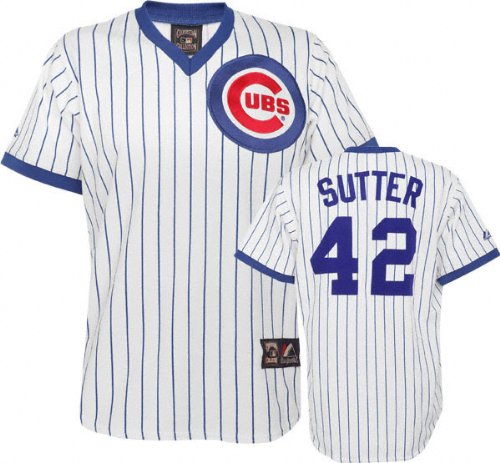 Bruce Sutter White Majestic Cooperstown Throwback Chicago Cubs Jersey