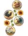 Wallies Country Roosters Sunflowers Peel & Stick Decals