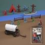 WILD WEST 19 Piece Cowboy and Indian 1/35th Play Set