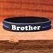 SayitBands Brother Thin Blue Line Silicone Wristband Bracelets Police Officers Patrol Awareness Support