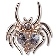 Swarovski Crystal Golden Wine Red Spider Brooches And Pins