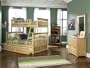 Columbia Twin/full Bunk Bed with Trundle Bed - Natural Maple