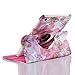 iPad mini Case - Nozza iPad mini 3 / iPad mini 2 / iPad mini Case, 360 Degree Rotating Multi-Angle Stand Smart Cover with Auto Wake/Sleep Feature Flower Pink