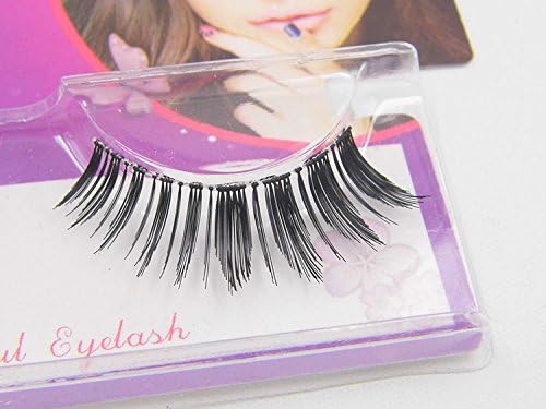 1 Pair Colorful Fake Eyelash False Eyelash Eye Makeup Cosmetics Individual Package (Black Winged JF004)