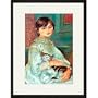 Renoir Julie Manet with Cat Framed Print