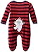 Magnificent Baby Baby-Girls Hot Pink Berry Velour Footie with Applique