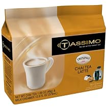 Twinings Chai Tea Latte, T-Discs for Tassimo Hot Beverage System, 16-Count Packages (Pack of 2)