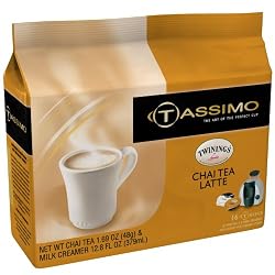 Twinings Chai Tea Latte, T-Discs for Tassimo Hot Beverage System, 16-Count Packages (Pack of 2)