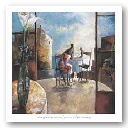 Lirios y Balcon by Didier Lourenco 33.5"x33.125" Art Print Poster