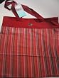 Della Q Red Stripe Mazie Knitting Tote Bag