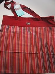 Della Q Red Stripe Mazie Knitting Tote Bag