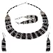 Necklace Earrings Bracelets Sterling Silver Black Onyx Jewelry (gnklcs386)