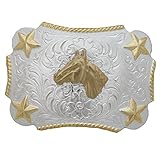 UPC 701340263970 product image for Nocona Boys' Silver And Gold Horse Head Belt Buckle Silver One Size | upcitemdb.com