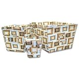 Trend Lab Storage Bin Set- Geo Teal