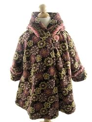 NWT Corky And Company Winter Brown and Pink Flowers and Lace Wrap Swing