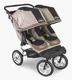 City Elite Series Double Urban Terrain Swivel Wheel Stroller (Tan / Black) from The Baby Jogger