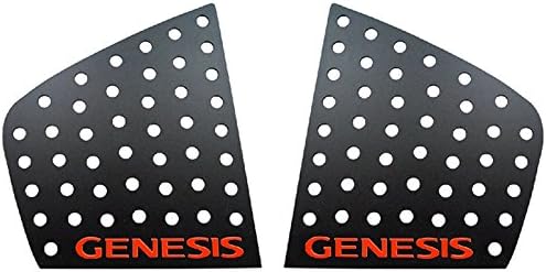 Window C-Pillar Lettering Sports Plate For Hyundai 2009-2014 Genesis Sedan /Red